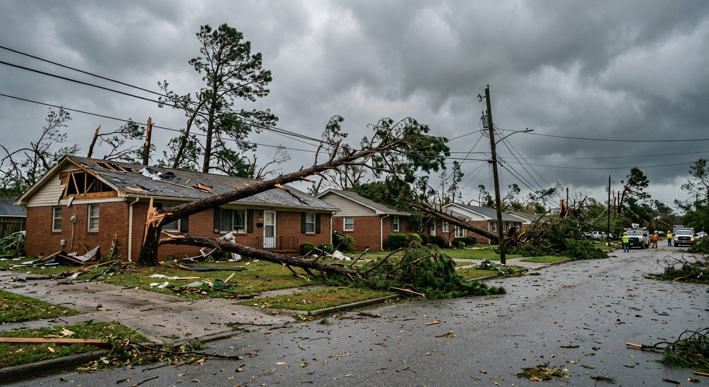 Central North Carolina Hit by At Least 5 Tornadoes, Causing Damage Across Raleigh and Fayetteville